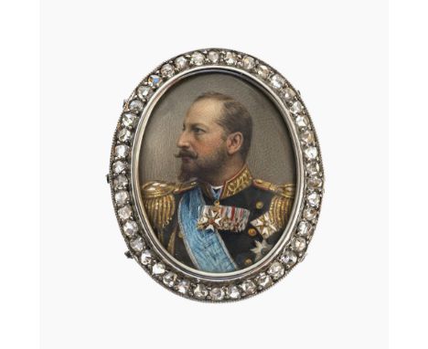 Österreich o. Bulgarien um 1900Ferdinand I. von Bulgarien, Herzog von Sachsen-Coburg-Koháry(1861 Wien - 1948 Coburg). Brustbi