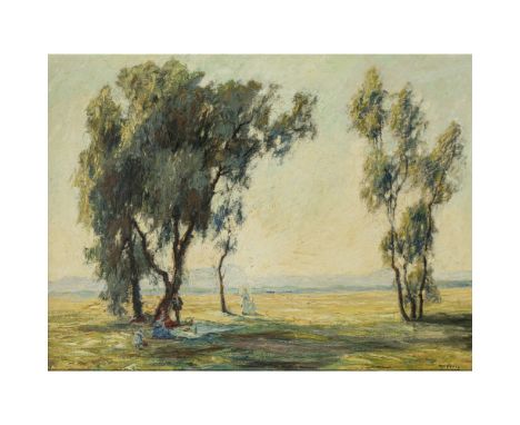 Otto Pippel1878 Lodz - 1960 MünchenPicknick auf der WieseR. u. signiert und Ortsbezeichnung Planegg. Öl auf  Lwd. 97 x 126 cm