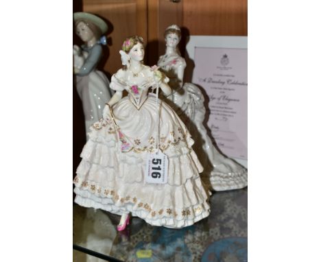 TWO ROYAL WORCESTER FOR COMPTON &amp; WOODHOUSE LIMITED EDITION LADY FIGURES, comprising 'The Fairest Rose', no. 10979/12500 