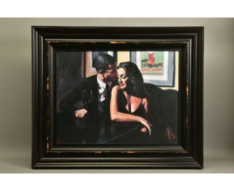 FABIAN PEREZ (ARGENTINA 1967) 'PROPOSAL AT HOTEL DU VIN' male and female figures in a bar, signed limited edition print, 3/95