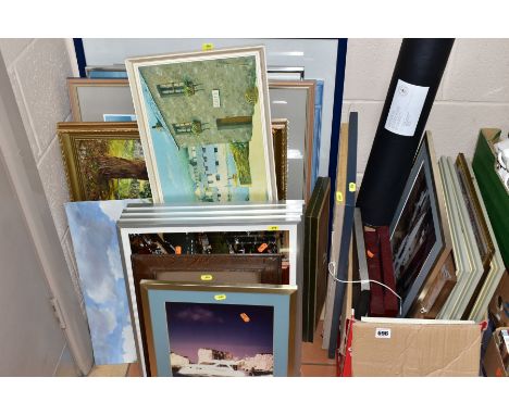 PAINTINGS AND PRINTS ETC, comprising  Albert H Wilde 'Rural church' landscape oil on board signed bottom left, artist label v