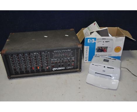 A HP INVENT PHOTOSMART 335 PRINTER model No Q6377L and a Carlsbro amplifier model No GRX7 (both PAT pass and powering up but 