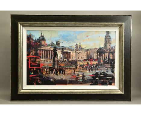 CHRISTIAN HOOK (BRITISH 1971), 'Trafalgar Square, London', a Limited Edition print, 6/295, signed bottom left with certificat