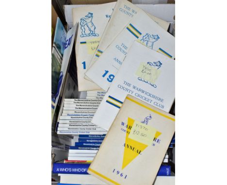 CRICKET YEARBOOKS - WARWICKSHIRE, a collection of Yearbook / Annual Reports, 1951 - 2010 (47) (1952, 1954, 1966, 1971, 1972, 