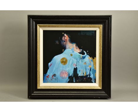 CHRISTIAN HOOK (GIBRALTER 1971) 'KIMONO BLUES', a signed limited edition print, depicting a female Japanese figure, 62/195 wi