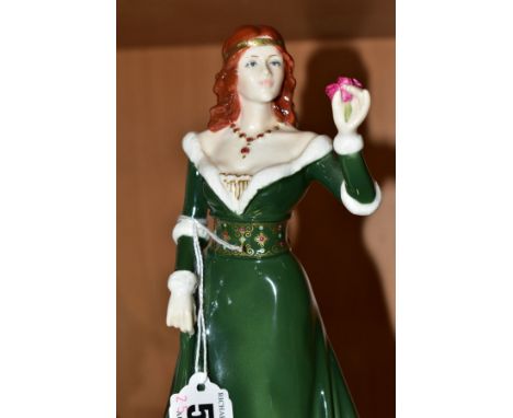A ROYAL WORCESTER FOR COMPTON &amp; WOODHOUSE LIMITED EDITION FIGURE 'THE ROSE OF CAMELOT', no.144/7500, with certificate (1 