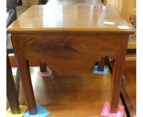 A small square 19th Century oak and mahogany commode