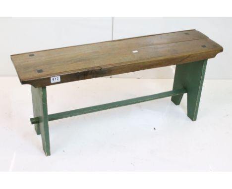 Oak kitchen bench, 98cm long x 43cm high 