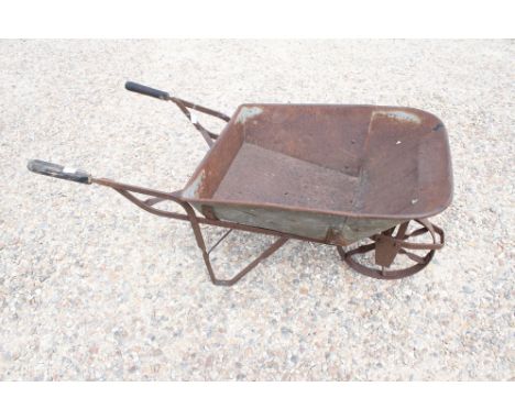 Vintage iron wheelbarrow 
