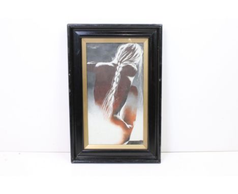 Russian School oil on board, a portrait of a seated nude female, signed and dated, images measures 44cm x 24cm 