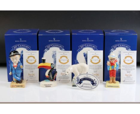 Four Royal Doulton ' 20th century Advertising Classics ' Limited Edition Figures being ' The Milkybar Kid ' AC7 no.652, ' Fox