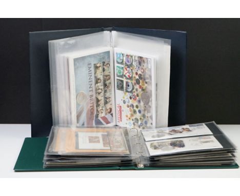 A collection of coin first day covers to include £5 &amp; Crown denominations together with stamp covers. 