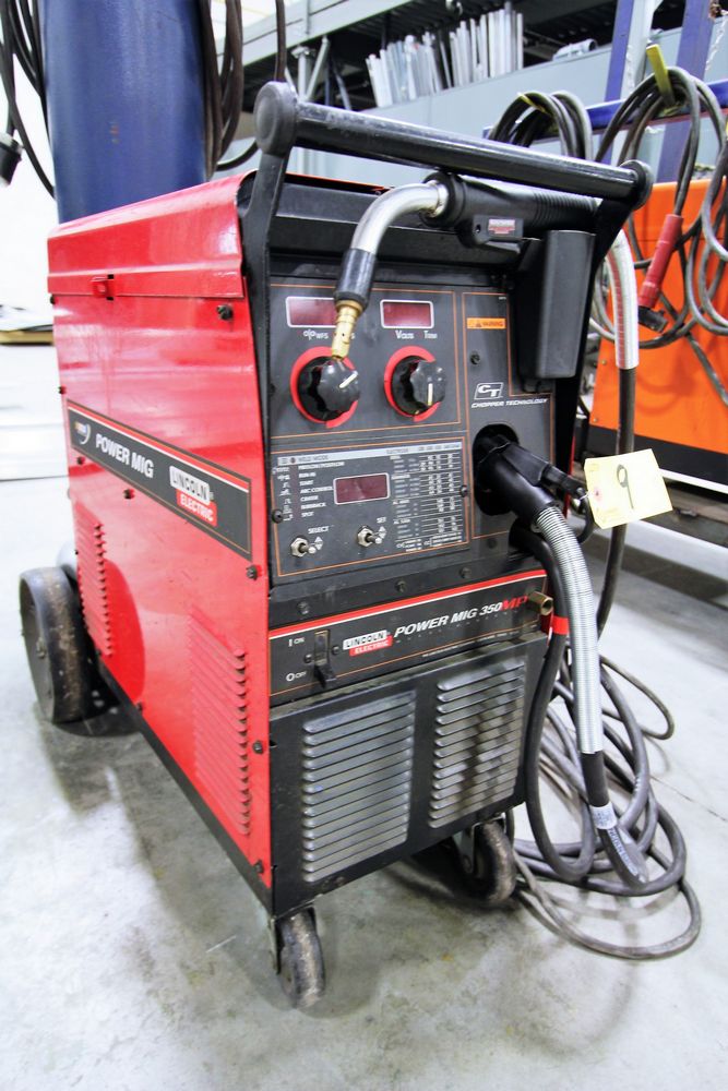 LINCOLN 350 MP POWER MIG WELDER, C/W WHEELS, S/N K2403-1 11147