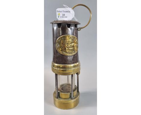 Vintage Thomas &amp; Williams Ltd Aberdare miner's safety lamp.   (B.P. 21% + VAT) 