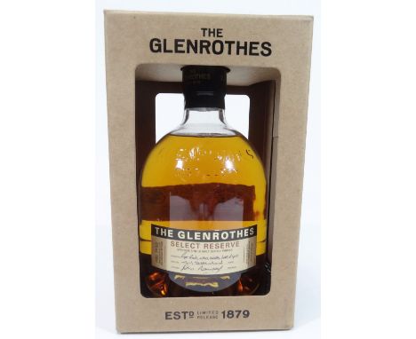 A bottle of Glen Rothes Select Reserve single malt Scotch whisky, in card packaging, 70cl.