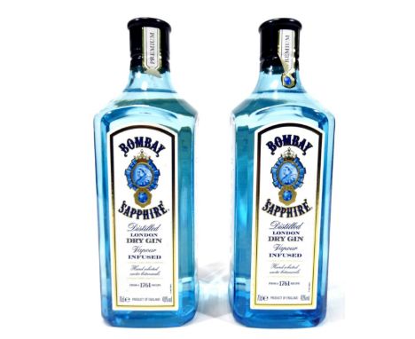 Two bottles of Bombay Sapphire gin, 70cl.  (2)