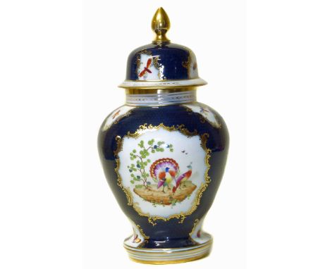 Continental lidded vase after first period Worcester 33cm high Condition reports not available for this auction