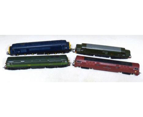 2 unboxed Hornby diesel locos "Western Courier" (D.1062) and "Mammoth" (D.1670), Lima loco (D.6755) and Bachmann loco (45-128