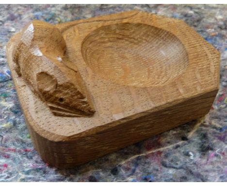 Oak Mouseman ash tray Condition reports not available for this auction