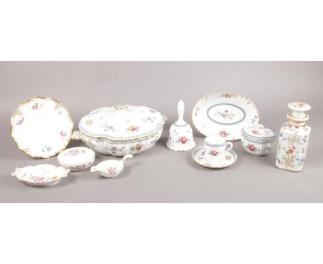 A small collection of Spode &amp; Royal Crown Derby ceramics. To include five pieces of Spode Trapnell Sprays &amp; Royal Cro