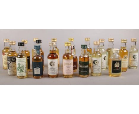 A collection of whisky alcohol mininatures. (20) full &amp; sealed.  Glenkinchie The distillers edition 1986 double matured, 