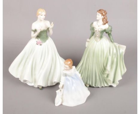 Two Royal Worcester Figurines; 'Keepsake', and 'Jessica' (Special Edition 159/950), together with with a Royal Doulton Figuri