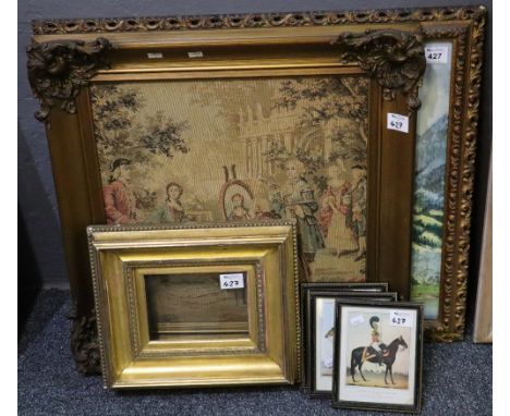 Group of furnishing pictures, military prints, framed tapestry print, etc. (6)(B.P. 24% incl. VAT)