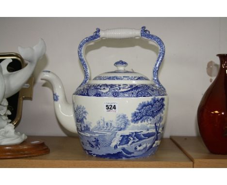 A LARGE SPODE TEA KETTLE, 'Italian' design, height approximately 32cm