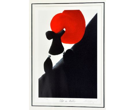 AFTER MACKENZIE THORPE, 'Up a Hill', a limited edition print 194/850, signed, titled and numbered, with certificate, approxim