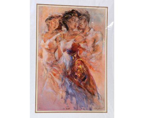 AFTER GARY BENFIELD, 'Love Secrets', a limited edition print E/A, signed and titled in pen, unframed, approximately 62cm x 40