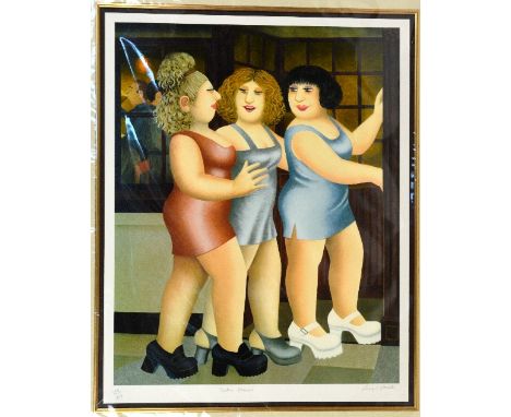 AFTER BERYL COOK, 'Satin Dresses', a limited edition print 135/200, signed, titled and numbered in pencil, unframed, approxim