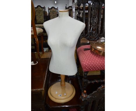 A MODERN TABLE TOP FEMALE SHOP DISPLAY MANNEQUIN, Sterling Models label attached