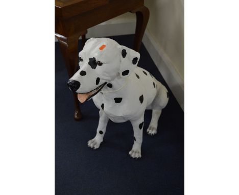 A PAINTED MODEL OF AN ADULT DALMATIAN, approximate height 61cm