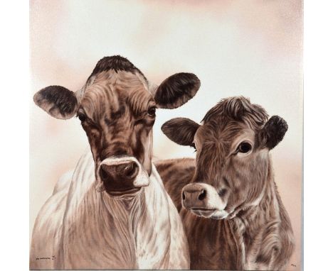 AFTER TONI HARGREAVES, 'Ant and Dec', a limited edition box canvas print 58/95, signed and numbered in pen, with certificate,