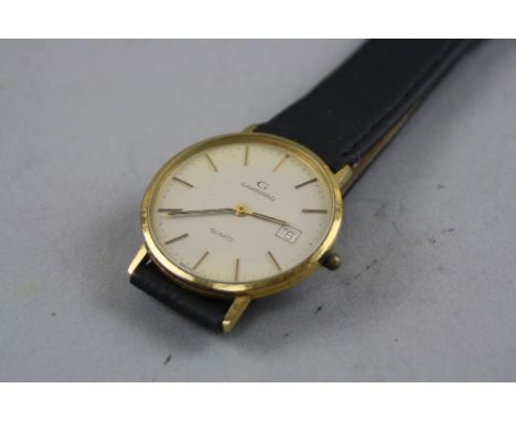 A GARRARD GENTS WRISTWATCH, presentation on rear 'Long Service Jaguar Cars Ltd'