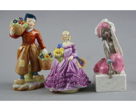 THREE ROYAL WORCESTER FIGURES, 'The Thief' RW3145, 'Dutch Boy' RW2923 and 'June' RW2906 (3)