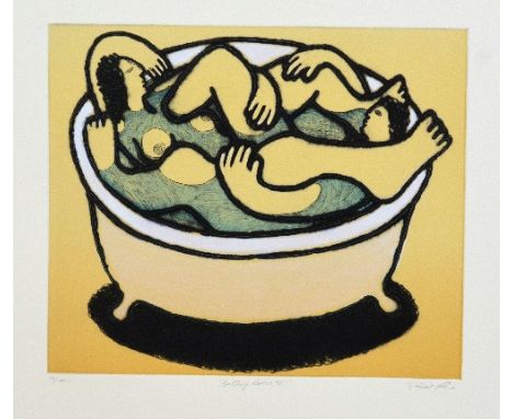 AFTER TREVOR PRICE, 'Bathing Lovers', a limited edition print, signed, titled and numbered in pencil, unframed, approximately
