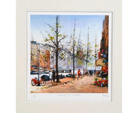 AFTER HENDERSON CISZ, 'Waterways of Amsterdam', a limited edition print 127/295, signed, titled and numbered in pencil, with 