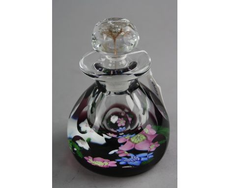 A BOXED LIMITED EDITION CAITHNESS 'WHITEFRIARS' BOUQUET PERFUME BOTTLE, No.44/100 (with certificate)