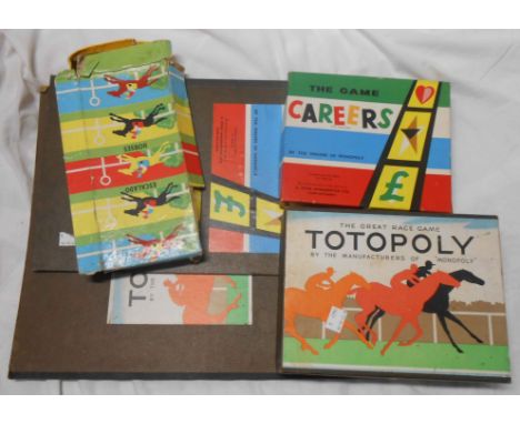 A vintage Totopoly horse racing game - sold with a vintage Careers game