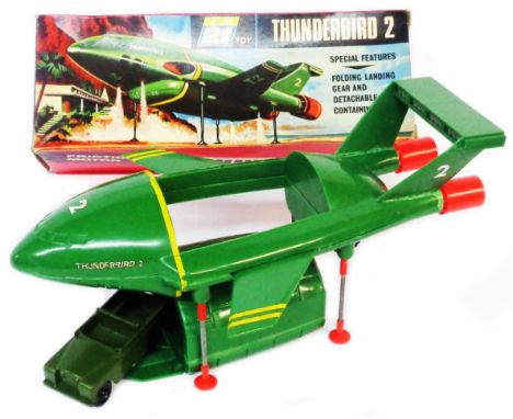 A vintage boxed JR 21 (J. Rosenthal (Toys) Limited) 'Thunderbird 2' with additional Jeep and friction motor (a/f) - original 