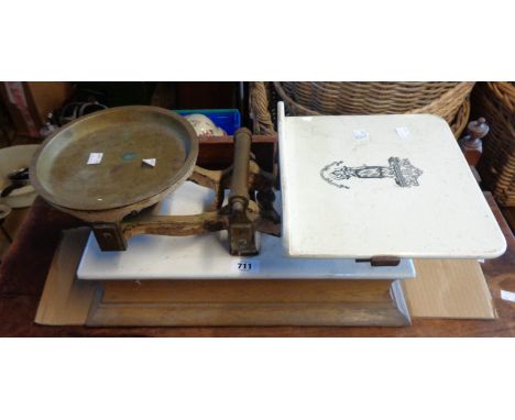 An antique Goodman Bros Butchers scales