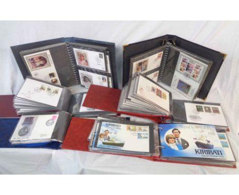 Four box sleeved ring bound covers albums comprising Liechtenstein 1981 to 1993, Kiribati 1979 to 1990, National Army Museum 