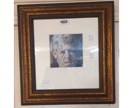 †R.O. Lenkiewicz: a framed small format coloured portrait print 'Snowy'