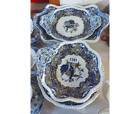 A quantity of early 19th Century Spode plates and dishes with transfer printed decoration - various condition