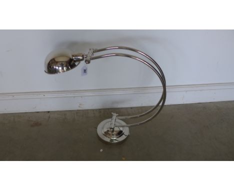 A large Art Deco style half moon shape desk lamp - unwired