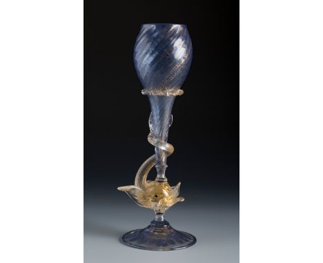 Salviati &amp; Co. Murano, Venice, late 19th century, early 20th century.Cup.  Blown glass and fine gold inclusions.Slight ch