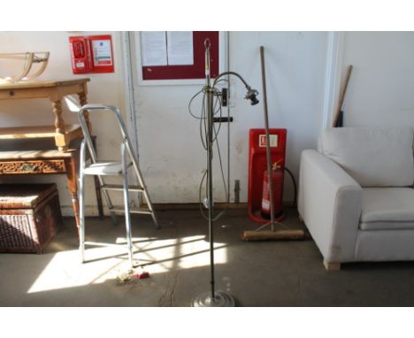 A floor standing reading lamp 