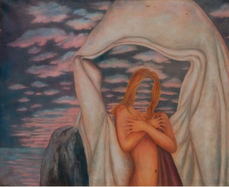 Eemans, MarcDendermonde, 1907 - Brüssel, 199880 x 100 cm, R."Variante op een gemasked bal", 1971. Öl auf Leinwand. In Öl oben