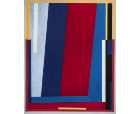 Hajek, Otto HerbertKaltenbach, 1927 - Stuttgart, 2005Blattgröße: 90 x 70 cm; 83 x 66 cm, R.Ohne Titel, 1993. Farbserigraphie 